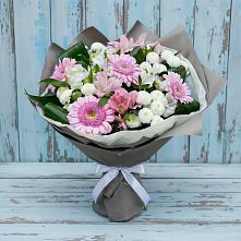 Букет цветов из:  Герберы, Альстромерии и Хризантемы #REPLACE_PRED# Раздольном Ставропольского края