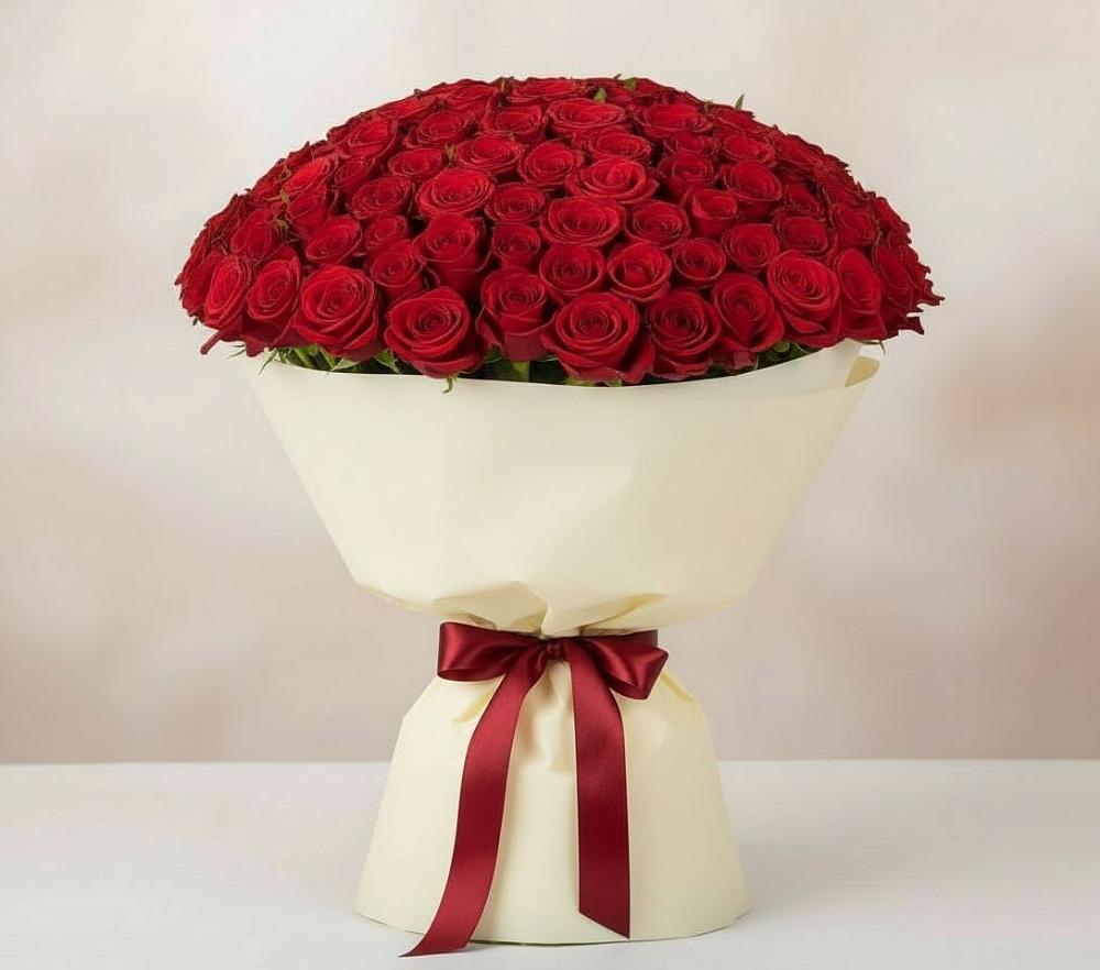 Букет 101 Красная роза Милано в Раздольном Ставропольского края