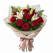 Букет цветов из:  Лилии и Розы в Раздольном Ставропольского края
