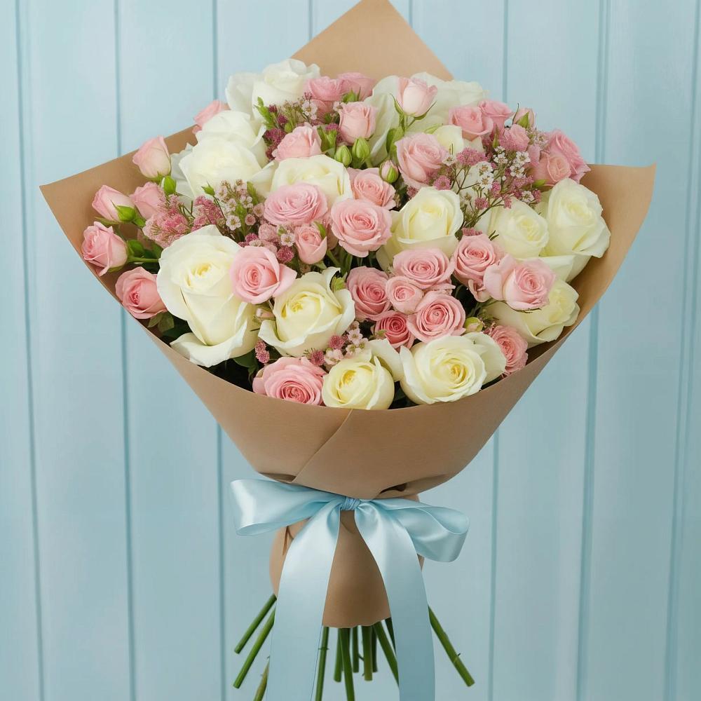 Букет цветов из: Розы в Раздольном Ставропольского края