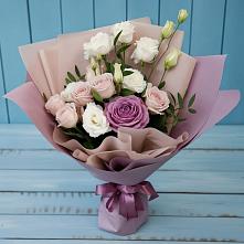 Букет цветов из:  Розы и Лизиантусы #REPLACE_PRED# Раздольном Ставропольского края