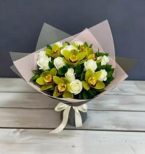 Букет цветов из:  Орхидеи и Розы в Раздольном Ставропольского края