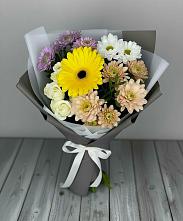 Букет цветов из:  Розы, Герберы и Хризантемы #REPLACE_PRED# Раздольном Ставропольского края