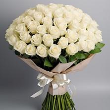 Букет 101 беля роза Белоснежка в Раздольном Ставропольского края