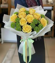 Букет цветов из:  Хризантемы и Розы в Раздольном Ставропольского края