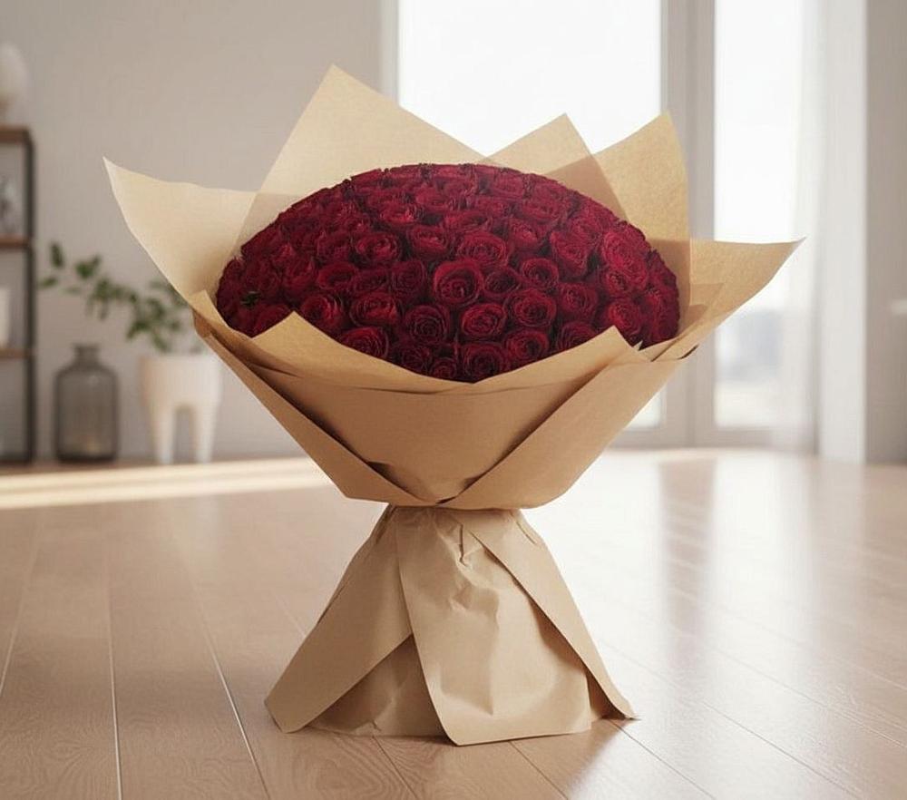 Букет 101 Красная роза в Раздольном Ставропольского края