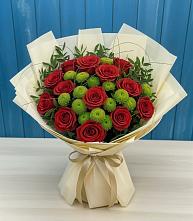 Букет цветов из:  Розы и Хризантемы в Раздольном Ставропольского края