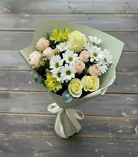 Букет цветов из:  Альстромерии, Розы и Хризантемы в Раздольном Ставропольского края