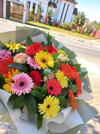 Букет цветов из: Герберы в Раздольном Ставропольского края