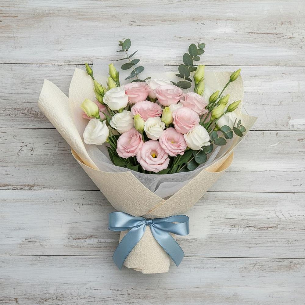 Букет цветов из: Лизиантусы в Раздольном Ставропольского края